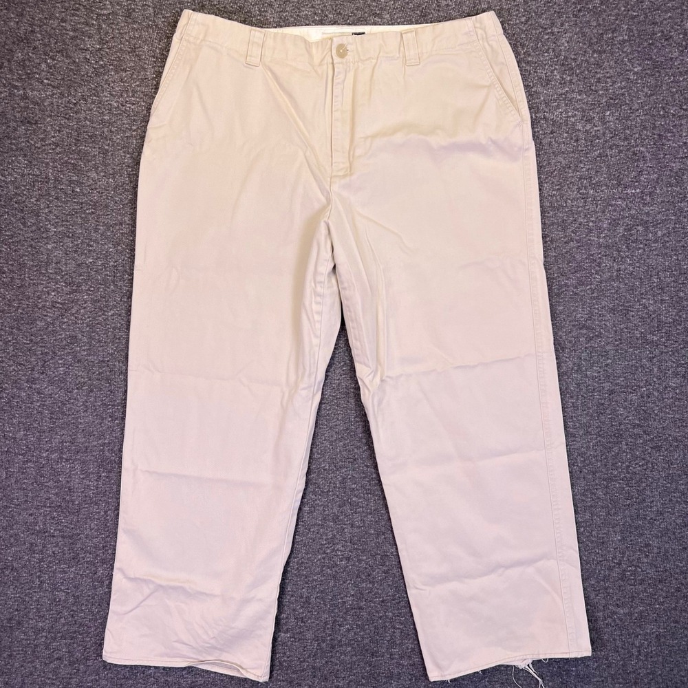 VTG Gap Pants Womens 16 Beige Straight Preppy Business Casual Cotton Chino 35x26